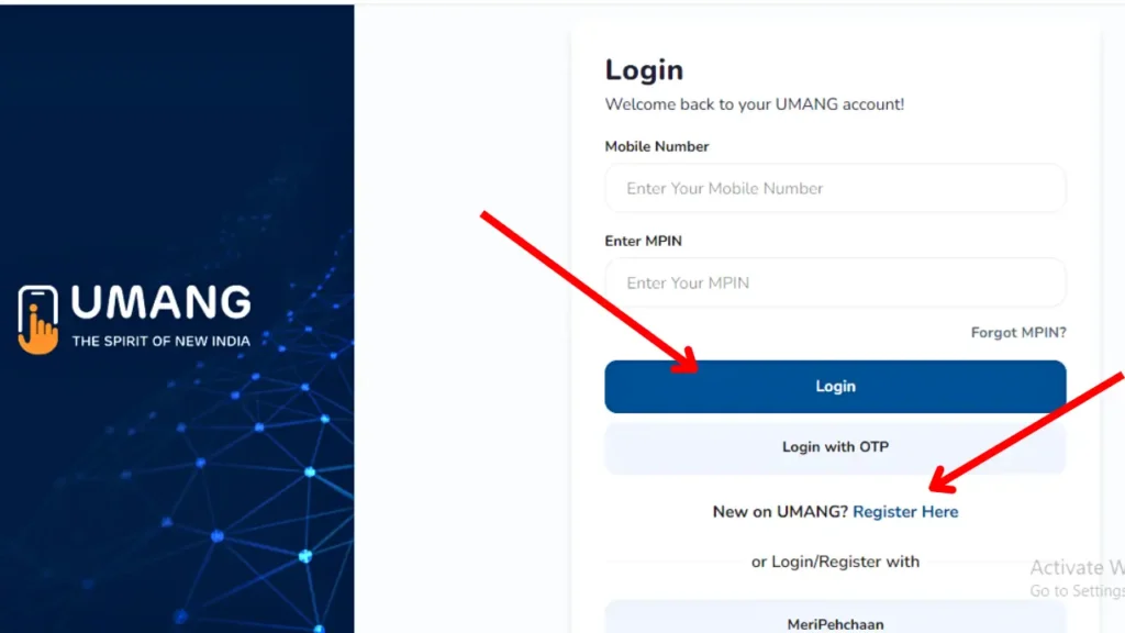 umang portal login