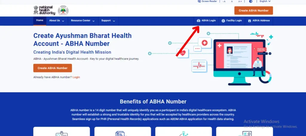 ABHA Card eKYC login